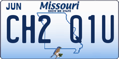 MO license plate CH2Q1U