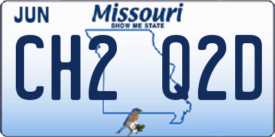 MO license plate CH2Q2D