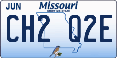 MO license plate CH2Q2E