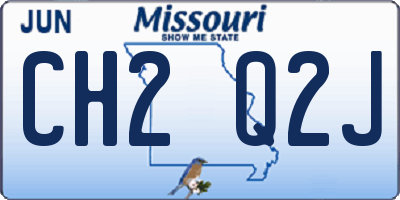 MO license plate CH2Q2J