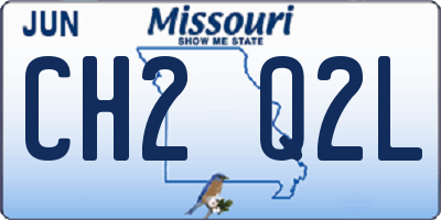 MO license plate CH2Q2L