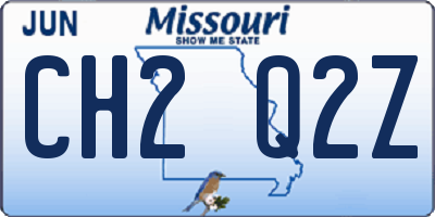 MO license plate CH2Q2Z