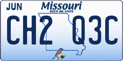MO license plate CH2Q3C