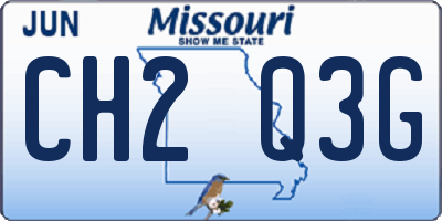 MO license plate CH2Q3G