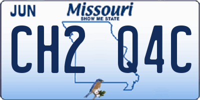 MO license plate CH2Q4C