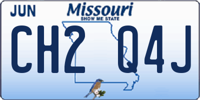 MO license plate CH2Q4J