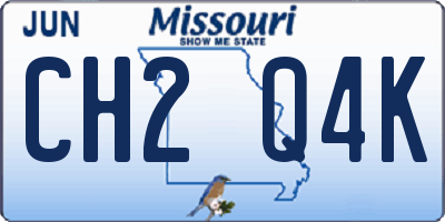 MO license plate CH2Q4K