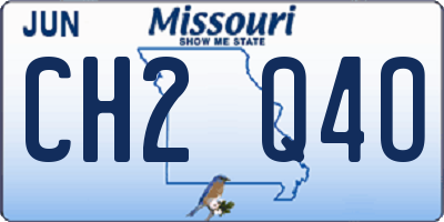 MO license plate CH2Q4O