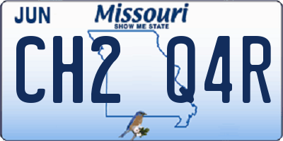 MO license plate CH2Q4R