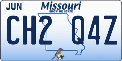 MO license plate CH2Q4Z
