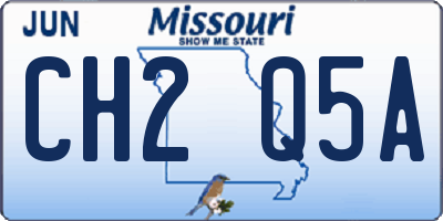 MO license plate CH2Q5A