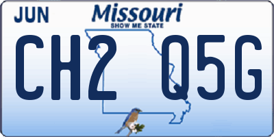 MO license plate CH2Q5G