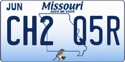 MO license plate CH2Q5R