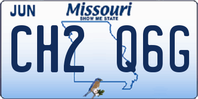 MO license plate CH2Q6G