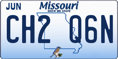 MO license plate CH2Q6N