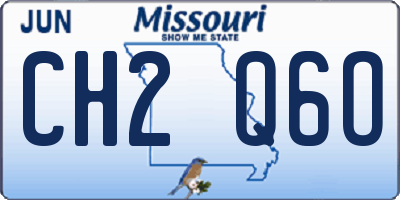 MO license plate CH2Q6O
