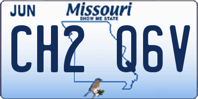 MO license plate CH2Q6V