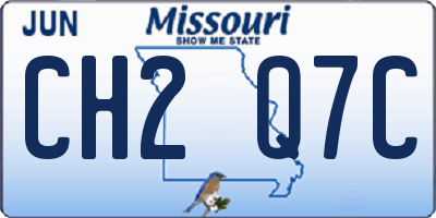 MO license plate CH2Q7C