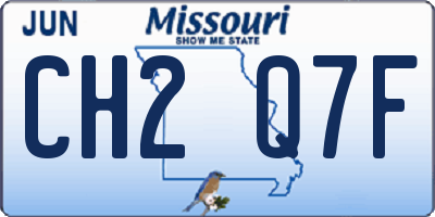 MO license plate CH2Q7F