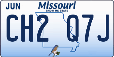 MO license plate CH2Q7J
