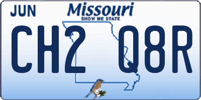 MO license plate CH2Q8R
