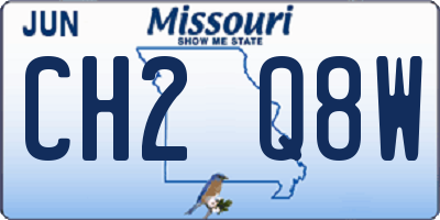 MO license plate CH2Q8W
