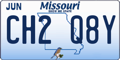 MO license plate CH2Q8Y