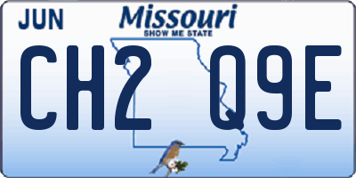 MO license plate CH2Q9E