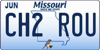 MO license plate CH2R0U