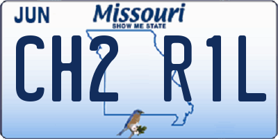 MO license plate CH2R1L