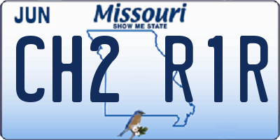 MO license plate CH2R1R