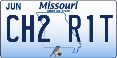 MO license plate CH2R1T