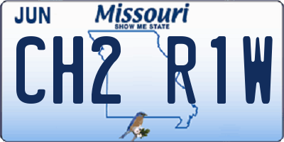 MO license plate CH2R1W