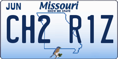 MO license plate CH2R1Z