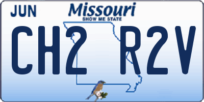 MO license plate CH2R2V