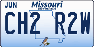 MO license plate CH2R2W