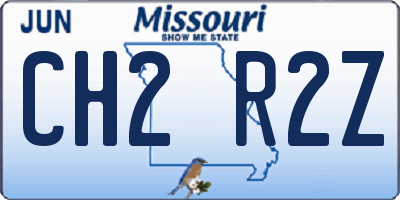 MO license plate CH2R2Z