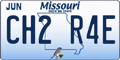 MO license plate CH2R4E