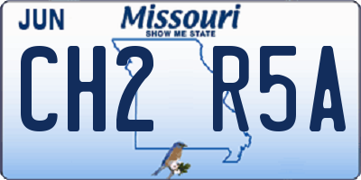 MO license plate CH2R5A