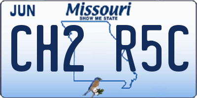 MO license plate CH2R5C