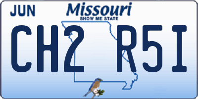 MO license plate CH2R5I