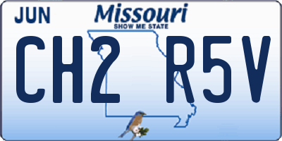 MO license plate CH2R5V
