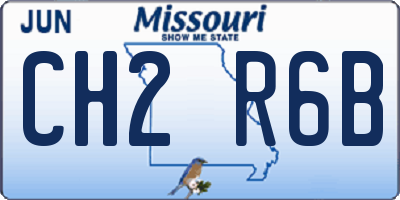 MO license plate CH2R6B