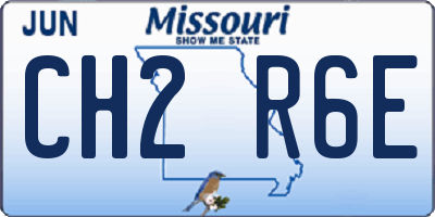 MO license plate CH2R6E