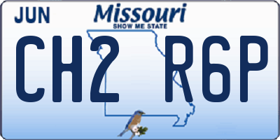 MO license plate CH2R6P