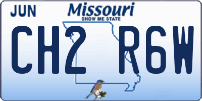 MO license plate CH2R6W
