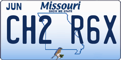 MO license plate CH2R6X