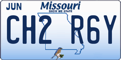 MO license plate CH2R6Y