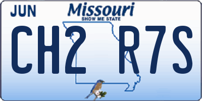MO license plate CH2R7S