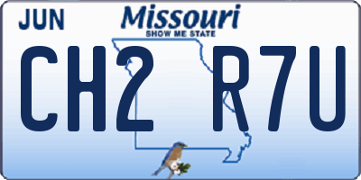 MO license plate CH2R7U